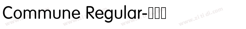 Commune Regular字体转换 Commune Regular字体转换